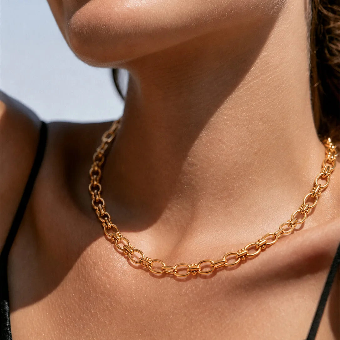 Chunky Gold-Plated Chain Necklace