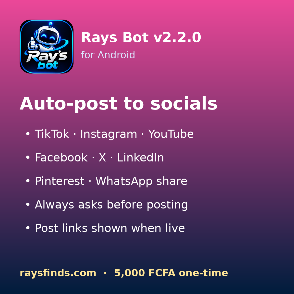 Rays Bot for Android (v2.2.0)
